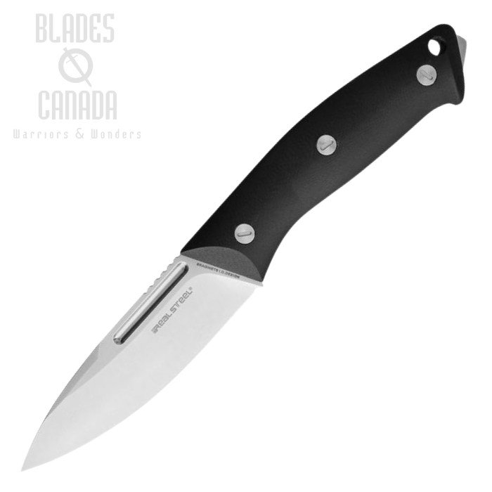 Real Steel Small Gardarik Fixed Blade Knife, G10 Black, Kydex Sheath, 3737